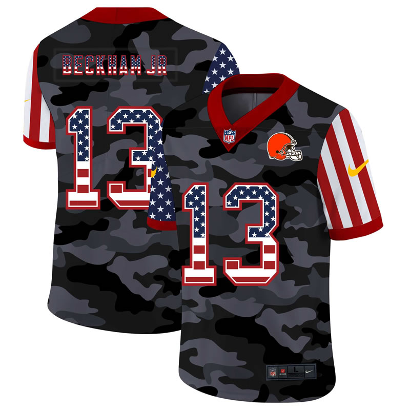 Nike Cleveland Browns 13 Odell Beckham Jr. Camo 2020 USA Flag Salute to Service Limited Jersey zhua,We sell and wholesale Nike Cleveland Browns 13 Odell Beckham Jr. Camo 2020 USA Flag Salute to Service Limited Jersey zhua on line form chian!
